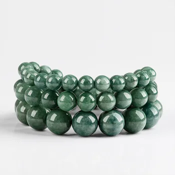 ציון ירוק ג 'ייד צמיד גברים, נשים, ריפוי חן תכשיטים יפים מקורי מיאנמר ג' יידיט עם תעודת Jades צמידים