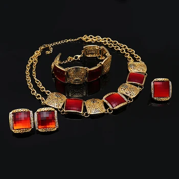 דובאי מצופה זהב יוקרה תכשיטי תכשיטים מגדיר אישה הנמכרת ניגריה חרוז על הנישואין המסורתי אישה החתונה בחר תכשיטים