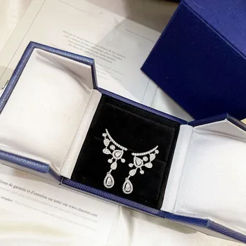 יוקרה צרפתית מותג תכשיטים מכסף 925 גוזפין ההכתרה סדרה דמעה עגילים לנשים