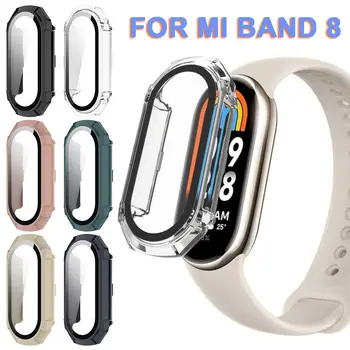 מקרה מגן מחשב Xiaomi Mi Band 8 מזג זכוכית מגן מסך כיסוי מלא Shell עבור Mi Band 8 Smartwatch הפגוש