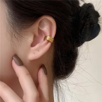 2023 נירוסטה האוזן האזיקים קליפ על אי ניקב חור אוזן מזויפת ללא פירסינג סחוס קליפ עגיל מתכוונן חריש