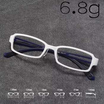 6.8 g האולטרה מלבן משקפיים מסגרת זכר נשים משקפי קריאה נגד אור כחול מרשם משקפיים. 0 +100 150 200 250