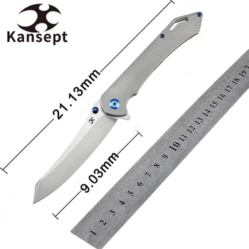 Kansept סכינים Corlbri טק סכינים מתקפלים K1060 CPM-S35VN להב עם טיטניום להתמודד עם Kmaxrom מיועד עירוני יומי EDC לשאת