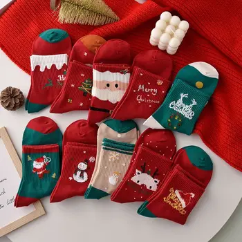 חג המולד, גרביים של נשים באמצע גרביים סתיו חורף גרביים לזוגות מתנות חג המולד סיטוני גרביים