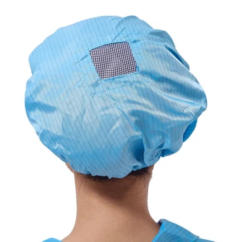 לנשימה בטיחות חדר נקי כובע אנטי סטטי עובד כובע Dustproof ESD מגן הקסדה לנשימה הלייבור הגנה אספקה