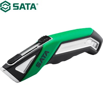 SATA 93485 קיפול אמנות סכין יציב ועמיד באיכות גבוהה חיצוני כיסוי כפול צבע כפול חומר להתמודד עם פעולה פשוטה