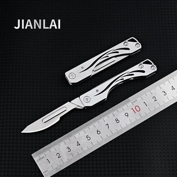 חדש נירוסטה סכין יפני אולר נייד מחזיק מפתחות אזמל EDC חיצונית כלים שליח פתיחת Knifves 10 להבים