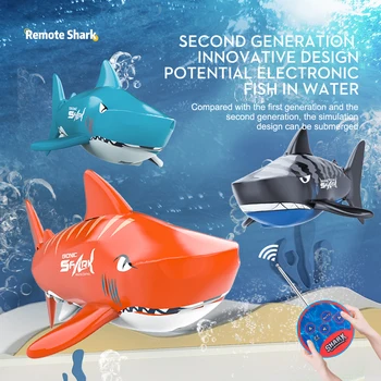 5CH RC כריש לוויתן צעצועים מתנה נהדרת שליטה מרחוק כריש צעצועים USB טעינה מדומה RC כריש 5m שליטה מרחוק על ילדים, ילד