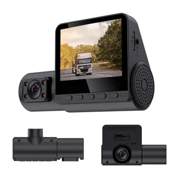 360 Dashs מצלמה לראיית לילה 2.4 ב IPS מסך חניה צג עמיד למים HD 1080P LED LightLoop הקלטה 170 רחבה.