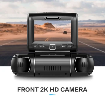 4 ערוץ DVR המכונית GPS מובנה 2K 1440P לרכב מקליט וידאו ראיית לילה IR אוטומטי מצלמת וידאו G-חיישן 150 מעלות זווית רחבה WiFi