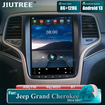 8G+128G Android13 טסלה מסך הרכב נגן הווידאו רדיו ג 'יפ גרנד צ' ירוקי 2014-2017 סטריאו לרכב GPS Navigator מולטימדיה