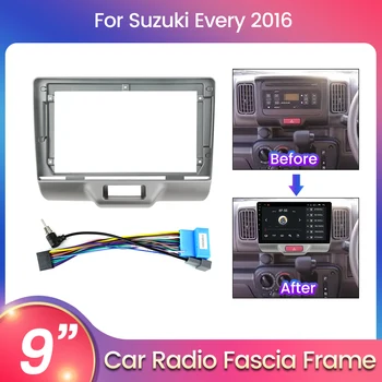 navifly 2Din DVD לרכב מסגרת אודיו מתאים מתאם המחוונים לקצץ Facia לוח 9ס מ עבור סוזוקי כל העגלה 2015 2016 אוטומטי רדיו נגן