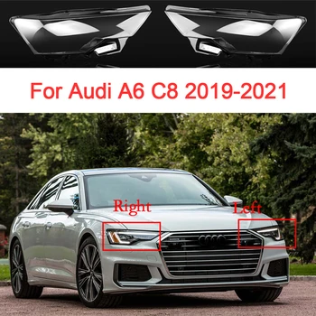 מכוניות כיסוי עבור אאודי A6 C8 2019 2020 2021 החלפת ברור אהיל שמאלה/ימינה שקוף פנס המכונית Accessoires