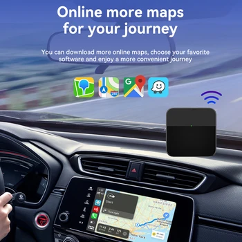 מחובר אלחוטית Carplay המכונית AI קופסת Plug and Play מכונית פלאג נורית חיווי אור ב-Bluetooth תואם עבור Apple iPhone iOS 10+