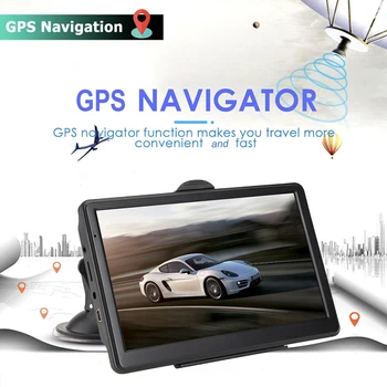 7 Inch HD לרכב ניווט GPS משדר FM לרכב GPS Navigator מסך מגע Sat Nav USB TF הקול תזכורת כפולה מערכת 3D עם המפה