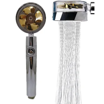 שירותים ידניים ראש מקלחת מווסת חיסכון במים זורמים 360 מעלות סיבוב קטן עם מאוורר זרבובית תרסיס טומאה מסנן