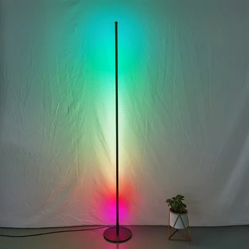 LED מנורת רצפה קישוטי בית, תאורה מודרנית צבעוני שליטה מרחוק אור בחדר האווירה במועדון עיצוב עומדת המנורה.