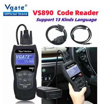 Vgate VS890 MaxiScan obd 2 OBD2 קוד הקורא המכונית אבחון לעומת 890 כלי אבחון סורק obd2 כלי הסריקה Profissional