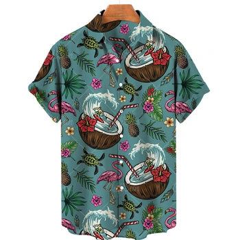 2023 חולצת הוואי פירות 3d אננס אבטיח Uniset כיף בקיץ חולצה מזדמן אופנה חופשי החולצה