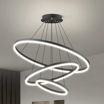 פשוט LED מודרנית תליון נברשת בהירות גבוהה, עיצוב קישוט הסלון פינת האוכל חדר השינה מתכוונן תליית מנורה