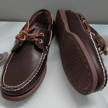 הרכש החדש מקרית נעלי הסירה אדם מותג אופנה נהיגה המוקסין גברים באיכות טובה נעליים שטוחות, נעליים Mens למבוגרים נעליים מזדמנים