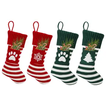 גרביים תלויים על מלונות חג המולד, גרביים סרוגים חגיגי פתית שלג עיצוב גרביים סרוגים עבור עץ חג המולד האח