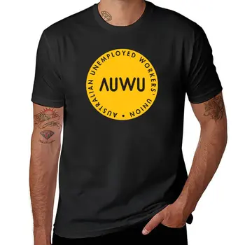קלאסי AUWU נקודה לוגו החולצה אנימה בגדים חולצות מותאמת אישית לא גרפי חולצה שחורה חולצות גברים הבגדים