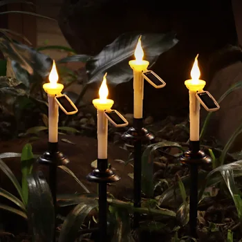 הוביל את ליל כל הקדושים Flameless הנר אור השמש פלסטיק עמוד מהבהבים נרות המנורה הביתה מסיבת ליל כל הקדושים קישוט של חג ההמולד
