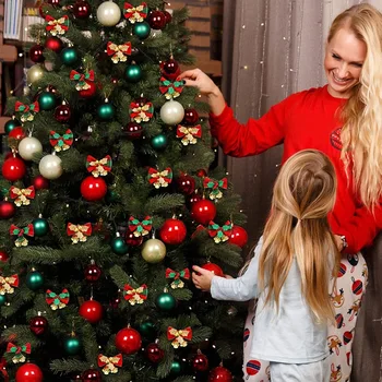 2023 חג המולד קשתות עם פעמוני חג המולד קישוטי עץ DIY זר מתנה אריזה אביזרי קישוט קישוטי חג המולד