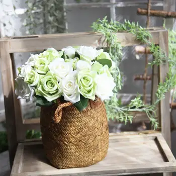 1 צרור פרחים מלאכותיים פרח רוז שולחן סידור רהיטים מסיבה עיצוב חתונה
