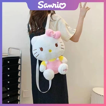 חדש Sanrio הלו קיטי Kawaii קטיפה תרמיל בובות פרווה בובות צעצועים Plushie תיק קריקטורה אנימה Kt כתף תרמילים תיק מתנה