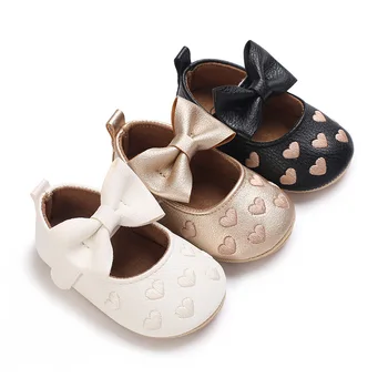 תינוקת נעליים עם לנשימה רכה סוליות גומי לפעוטות בגילאי 0-6-12 חודשים ילדה קטנה נסיכה נעלי נעלי פעוט