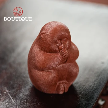 Yixing בעבודת יד סגול קליי תה מחמד הסיני, מלך הקופים פסל קישוטים תה פסלון אומנות טקס התה קישוט אביזרים