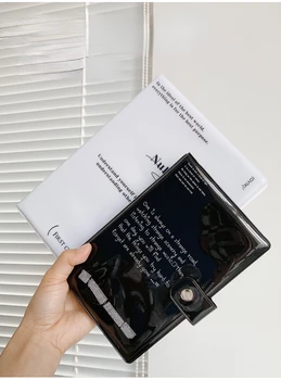 A5 A6 Blcak לבן Photocard קלסר כרטיסי צילום לאסוף ספרים אחסון אלבום כריכה קשה מחברת קוריאה כתיבה