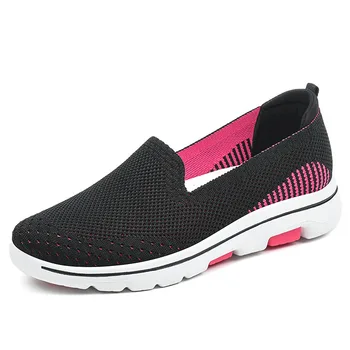 נשים מזדמנים נעלי אופנה לנשימה הליכה רשת שטוח נעלי ספורט נעלי נשים גופר, נעלי נשי נעליים