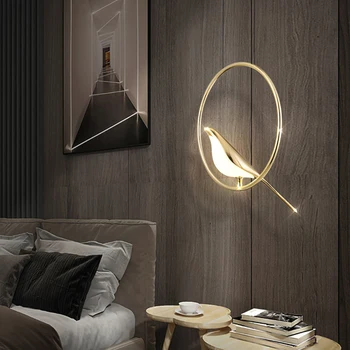 נחלים אורות תליון יצירתי LED נברשות לסלון נורדי ציפור מנורות חדר השינה חדר האוכל יוקרה מעצב אישיות.