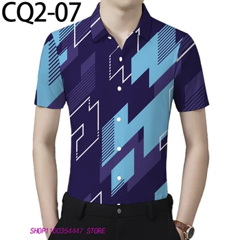 2023 קלאסי של גברים האחרון מזדמן החולצה באיכות גבוהה דיגיטלי מודפס שרוול קצר חולצה של הגברים העליון