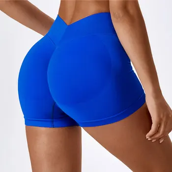 נשים גבוהה המותניים מועכת את התחת יוגה קצרים להגביר חלקה קצרים לדחוף את מכנסי ההתעמלות אתלטי שלל אימון קצר נשים בגדים