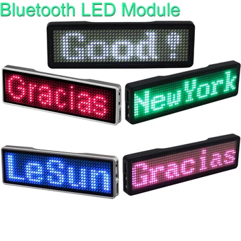 Bluetooth מודול LED שם התג DIY לתכנות גלילת הודעה לוח Mini תצוגת LED HD DIY אלקטרוני ערכת
