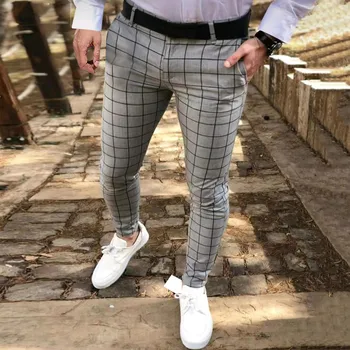 גבר מזדמן צבעוני המכנסיים עסקים הפורמלי מכנסיים לגברים השמלה ישר מכנסיים גברים פנאי מכנסיים Slim Fit Mens הלבשה