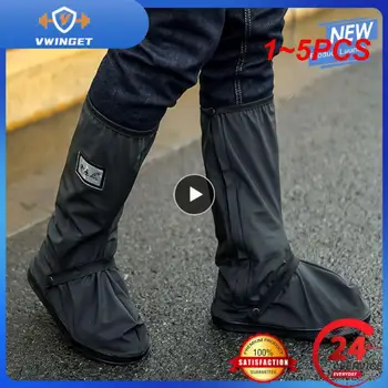 1~5PCS באיכות גבוהה של גברים ונשים אטים לגשם עמיד למים מגפי לכסות מגפי גומי לשימוש חוזר כיסוי נעליים החלקה מגפי גשם
