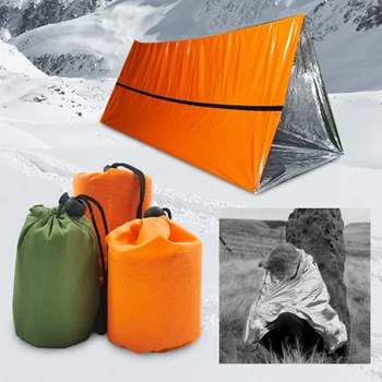 עזרה ראשונה עמיד למים ציוד ערכת אוהל שינה שמיכה, שמיכה הישרדות חירום אוהל הישרדות תרמית באג מקלט צינור