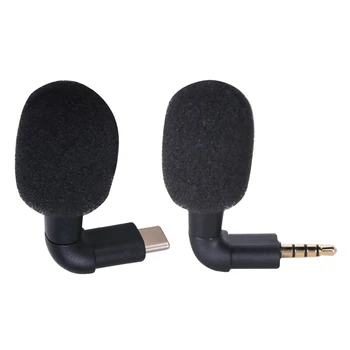 ביטול רעש מיקרופון מקצועי סוג מיקרופון C/ 3.5 mm Mini טלפון נייד מיקרופון הדיבור ולוג בהקלטת הראיון.