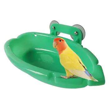 ציפור אמבטיה מגש לציפורים קערה חיסכון בחלל מזין ציפור ג ' קוזי מזיק בטוח הציפור האמבטיה מחמד בריאה אמבטיה, בריכת קערת אוכל לתוכים