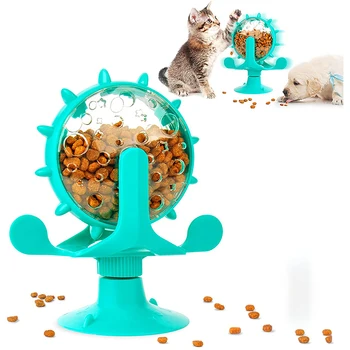 הכלב פאזל צעצועים אינטראקטיביים חתול לאט מזין טחנת הרוח להתייחס מחלק צעצועים לכלב עם כוס יניקה חזקה חתול כלב להתייחס צעצוע