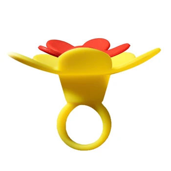 טבעת יונק הדבש שותי מים כף יד מזין ציפור שותה פרח עיצוב נייד קל לשימוש ציפור מאכילה אספקה
