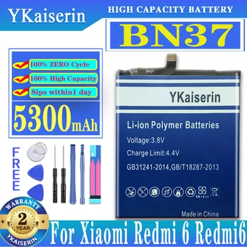 5300mAh הסוללה של הטלפון BN37 BN 37 Xiaomi Redmi 6 6a באיכות גבוהה החלפת Bateria סוללות נטענות טלפון נייד