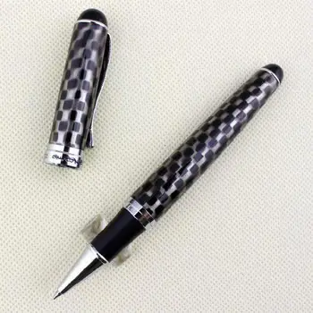מתקדמת המבצעת עט רולר בול Jinhao 750 עטים נובעים שחור וכסף תבנית מרובע עט r20
